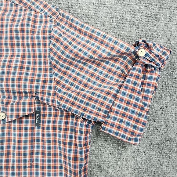Woolrich Shirt Mens Large Plaid Roll Tab Sleeve Button Up Casual Outdoor Wear - Picture 12 of 16